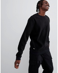 schwarzes Fleece-Sweatshirt