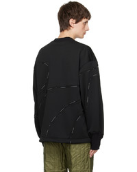 schwarzes Fleece-Sweatshirt von Julius