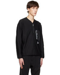 schwarzes Fleece-Sweatshirt von And Wander