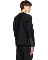 schwarzes Fleece-Sweatshirt von And Wander