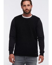 schwarzes Fleece-Sweatshirt von Dreimaster