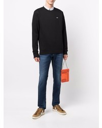 schwarzes Fleece-Sweatshirt von Tommy Jeans