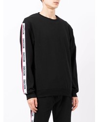 schwarzes Fleece-Sweatshirt von Moschino