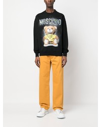 schwarzes Fleece-Sweatshirt von Moschino