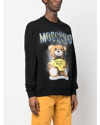 schwarzes Fleece-Sweatshirt von Moschino