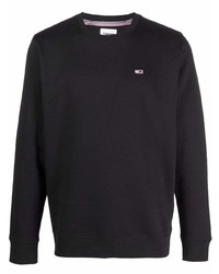 schwarzes Fleece-Sweatshirt von Tommy Jeans