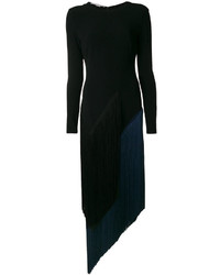 schwarzes Kleid mit Fransen von Stella McCartney