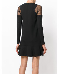 schwarzes gepunktetes Kleid aus Netzstoff von RED Valentino