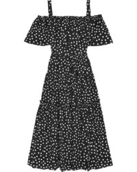 schwarzes gepunktetes Kleid von Dolce & Gabbana