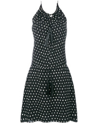 schwarzes gepunktetes Kleid von Saint Laurent