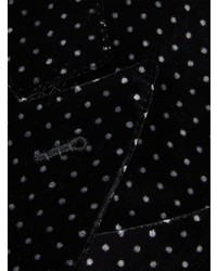 schwarzes gepunktetes Zweireiher-Sakko aus Samt von Gucci