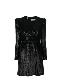 schwarzes gerade geschnittenes Kleid aus Pailletten von A.L.C.