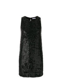 schwarzes gerade geschnittenes Kleid aus Pailletten von P.A.R.O.S.H.