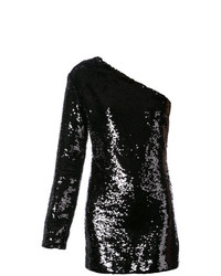 schwarzes gerade geschnittenes Kleid aus Pailletten von RtA