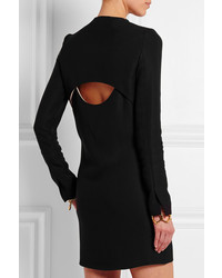 schwarzes gerade geschnittenes Kleid aus Seide von Victoria Beckham