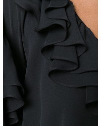 schwarzes gerade geschnittenes Kleid aus Seide von Emilio Pucci