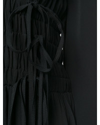 schwarzes gerade geschnittenes Kleid aus Seide von No.21