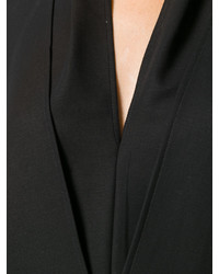 schwarzes gerade geschnittenes Kleid aus Seide von Jil Sander