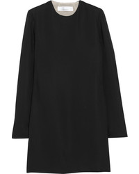 schwarzes gerade geschnittenes Kleid aus Seide von Victoria Beckham