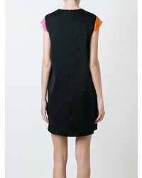 schwarzes gerade geschnittenes Kleid aus Spitze mit geometrischem Muster von Christopher Kane