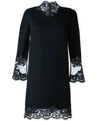 schwarzes gerade geschnittenes Kleid aus Spitze von Ermanno Scervino