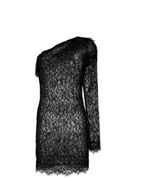 schwarzes gerade geschnittenes Kleid aus Spitze von Faith Connexion