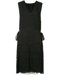 schwarzes gerade geschnittenes Kleid aus Spitze von Jenni Kayne