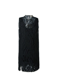 schwarzes gerade geschnittenes Kleid aus Spitze von N°21