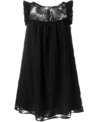 schwarzes gerade geschnittenes Kleid aus Spitze von Paul & Joe