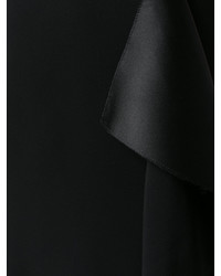 schwarzes gerade geschnittenes Kleid mit Rüschen von Versace