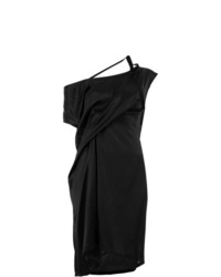 schwarzes gerade geschnittenes Kleid von Ann Demeulemeester