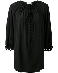 schwarzes gerade geschnittenes Kleid von Chloé