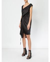 schwarzes gerade geschnittenes Kleid von Ann Demeulemeester