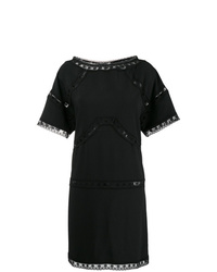 schwarzes gerade geschnittenes Kleid von Dsquared2