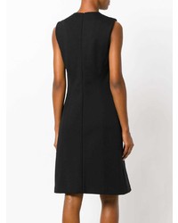 schwarzes gerade geschnittenes Kleid von Versace Vintage