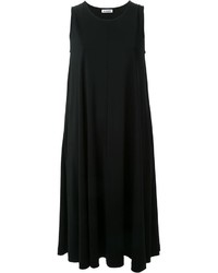 schwarzes gerade geschnittenes Kleid von Jil Sander