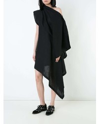 schwarzes gerade geschnittenes Kleid von Yohji Yamamoto