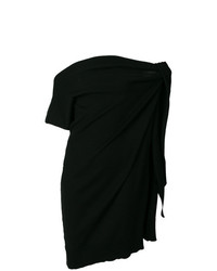 schwarzes gerade geschnittenes Kleid von MM6 MAISON MARGIELA