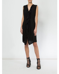 schwarzes gerade geschnittenes Kleid von Ann Demeulemeester