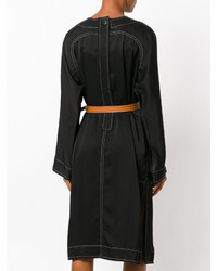 schwarzes gerade geschnittenes Kleid von Loewe