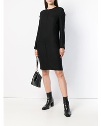 schwarzes gerade geschnittenes Kleid von Ann Demeulemeester