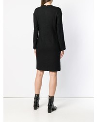 schwarzes gerade geschnittenes Kleid von Ann Demeulemeester