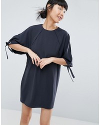 schwarzes gerade geschnittenes Kleid von Asos