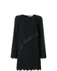 schwarzes gerade geschnittenes Kleid von Versace Collection