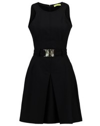 schwarzes gerade geschnittenes Kleid von Versace
