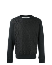 schwarzes gestepptes Sweatshirt von Maison Margiela