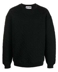 schwarzes gestepptes Sweatshirt von Moschino