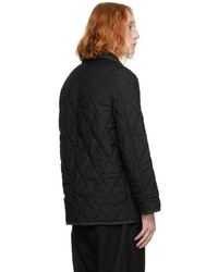 schwarzes gestepptes Zweireiher-Sakko von Comme Des Garcons SHIRT