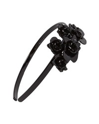 schwarzes Haarband mit Blumenmuster