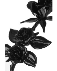 schwarzes Haarband mit Blumenmuster von Jennifer Behr